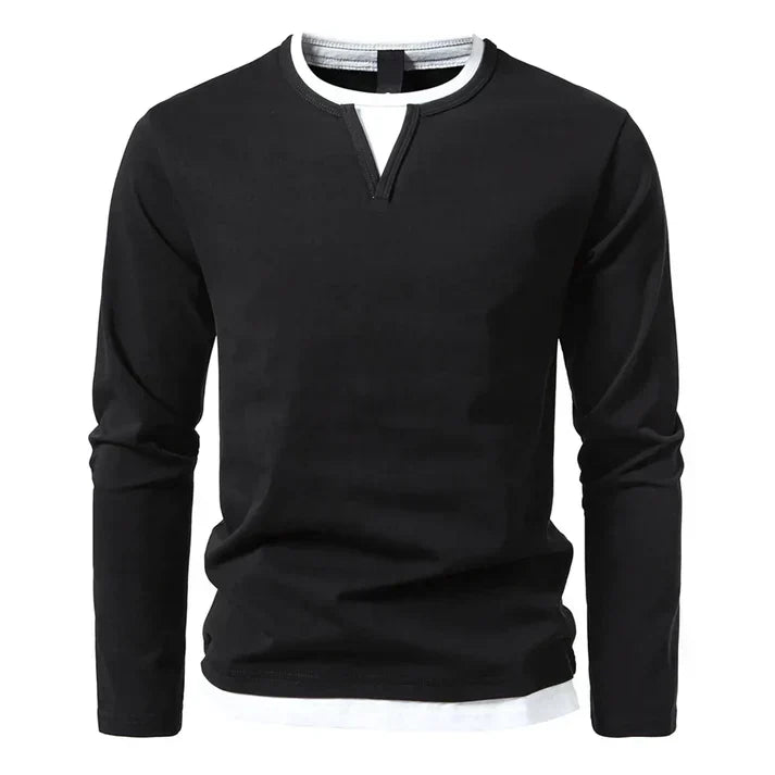Alwin Premium Langærmet T-shirt i kæmmet bomuld