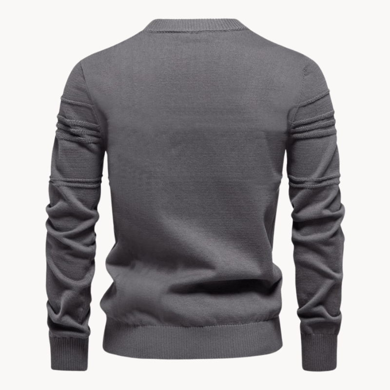 Burkhard Stilfuld herrepullover med ternedesign